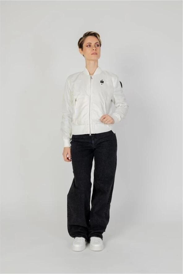 Blauer Sneeuwwit Synthetische Jas Vrouwen White Dames