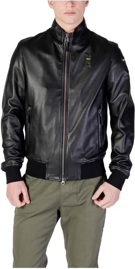 Blauer Leren Herenjassen Lente Zomer Collectie Black Heren - Foto 2