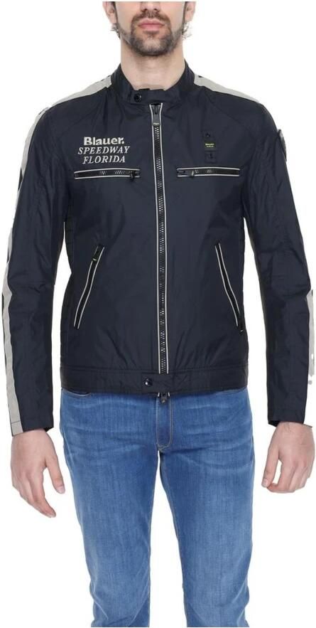 Blauer Zwarte Casual Jas Lente Zomer Collectie Black Heren - Foto 4