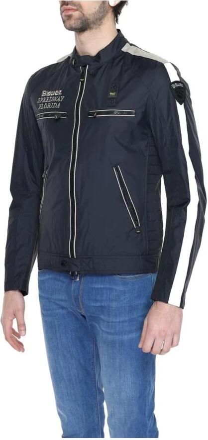 Blauer Zwarte Casual Jas Lente Zomer Collectie Black Heren - Foto 2