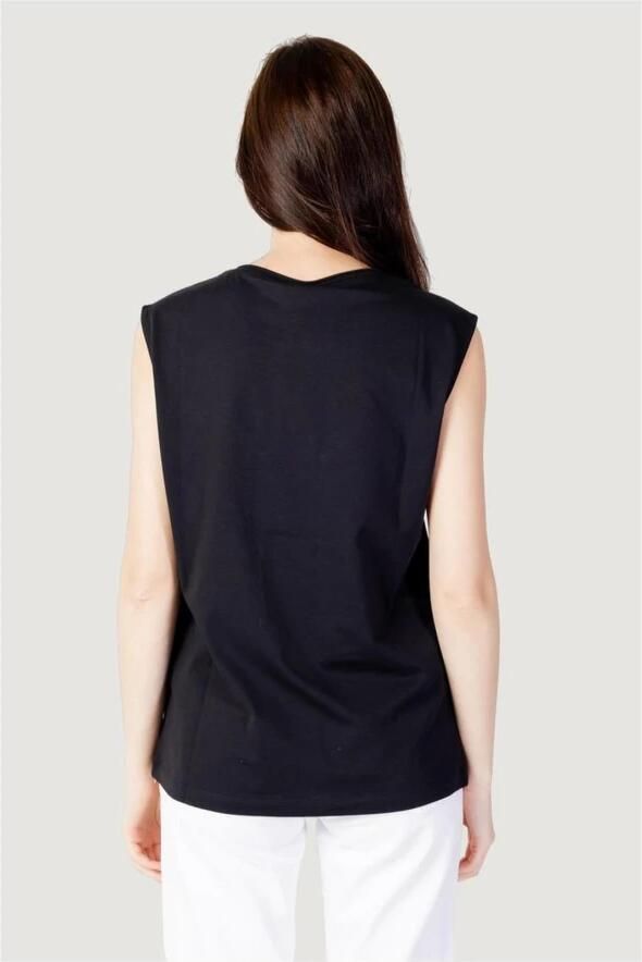 Blauer Zwarte Katoenen T-shirt Lente Zomer Collectie Black Dames - Foto 2