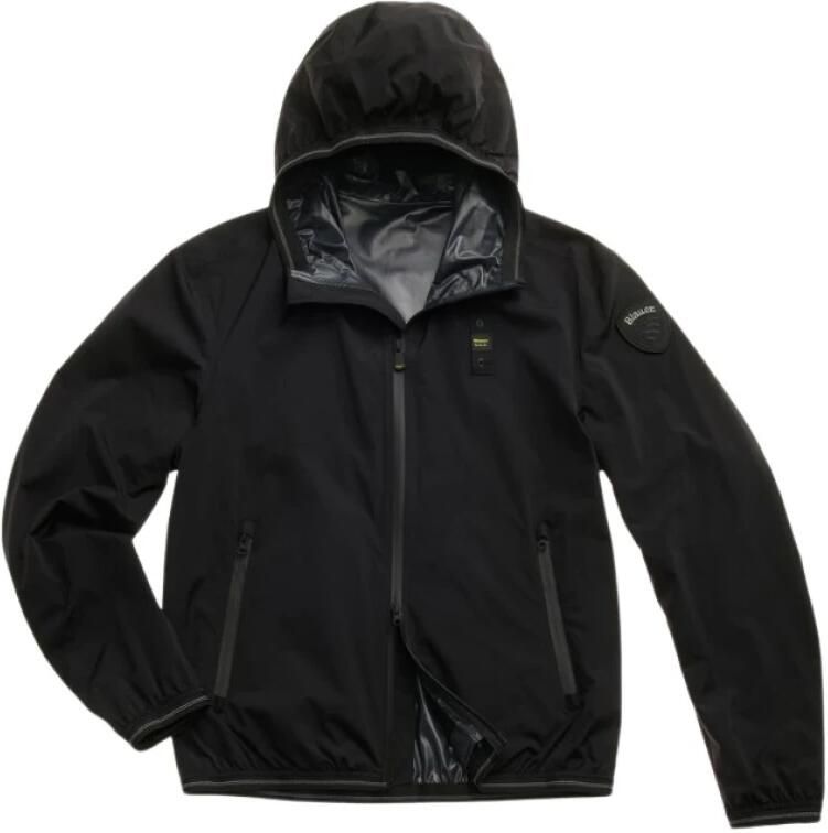Blauer Zwarte Windbreaker Jas voor Uitjes Black Heren - Foto 5
