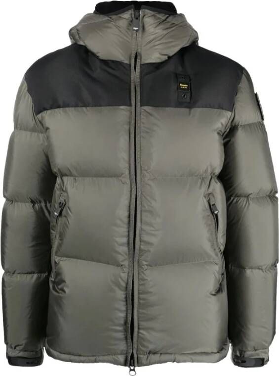Blauer Donkergroene Winterjas met Capuchon Green Heren