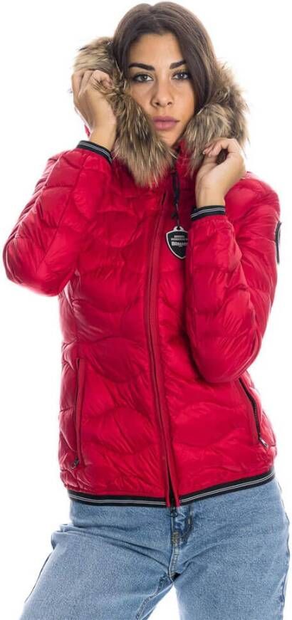Blauer Donsjack Rood Dames