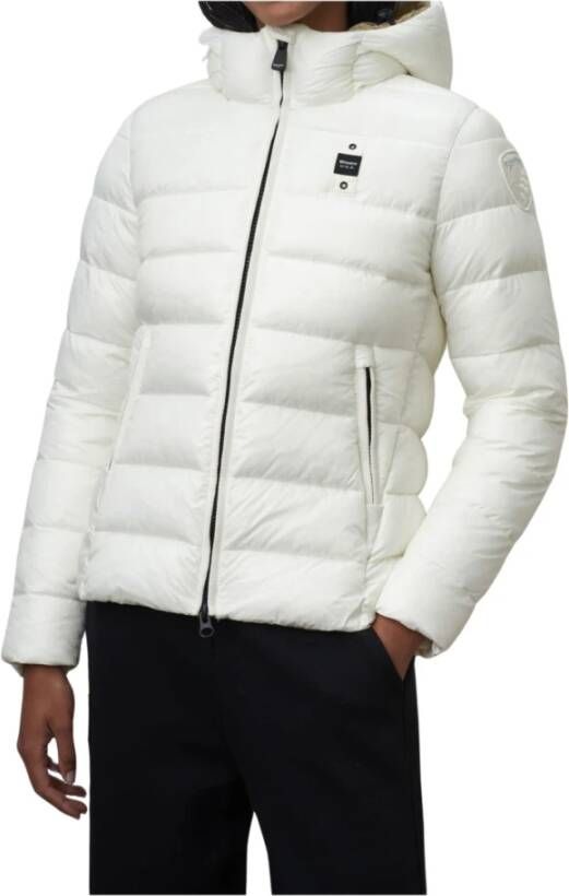 Blauer Down Jackets Wit Dames
