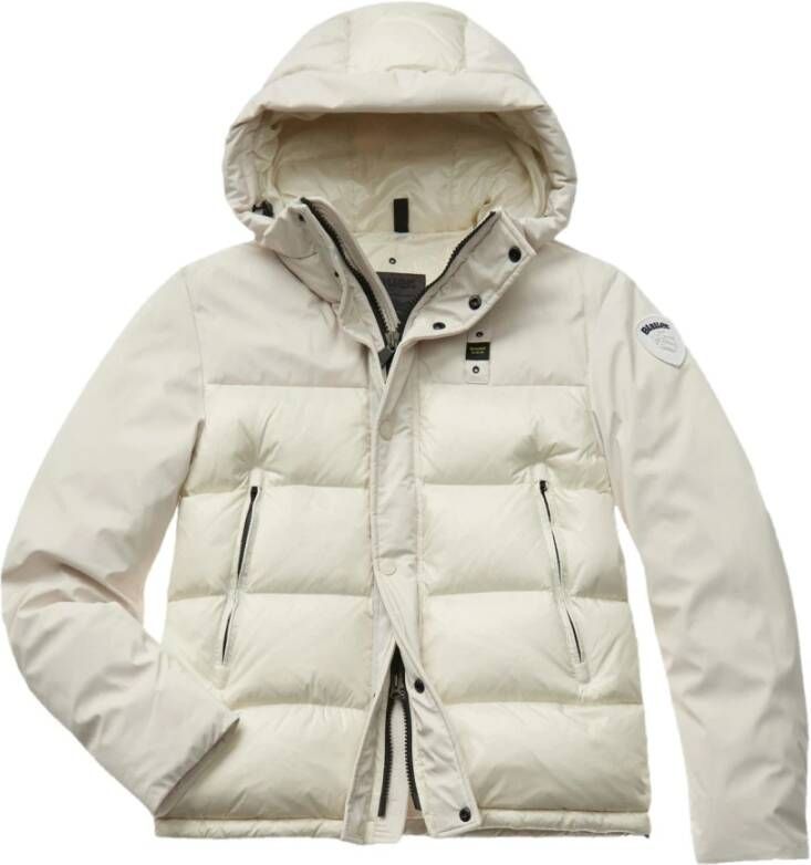 Blauer Down Jackets Wit Heren