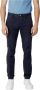 Blauer Blauwe effen broek met ritssluiting en knoopsluiting Blue Heren - Thumbnail 1