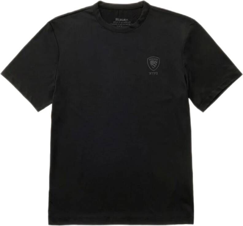 Blauer Heren T-Shirt Klassieke Stijl Zwart Heren