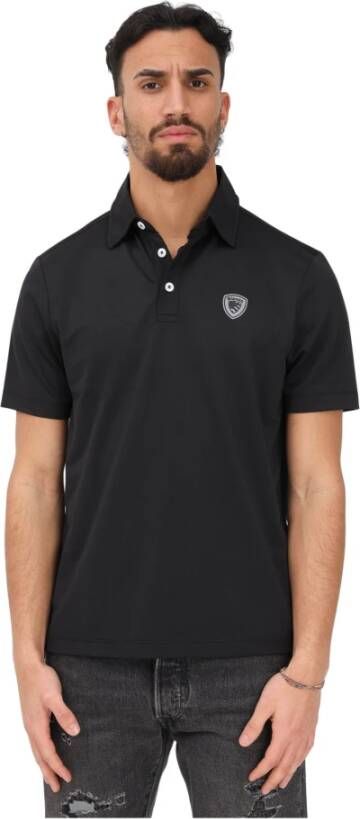 Blauer Polo Shirt Black Heren