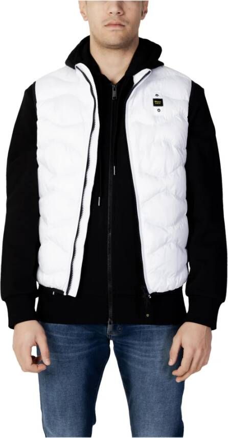 Blauer Vesten Wit Heren