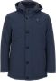 Blauer Heren Blauwe Neopreen Parka met Afneembare Capuchon Blue Heren - Thumbnail 1