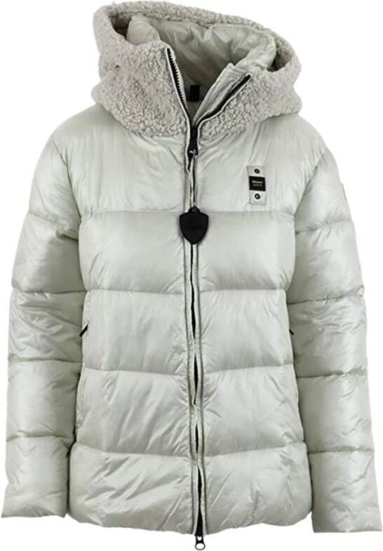 Blauer Winter Jackets Wit Dames