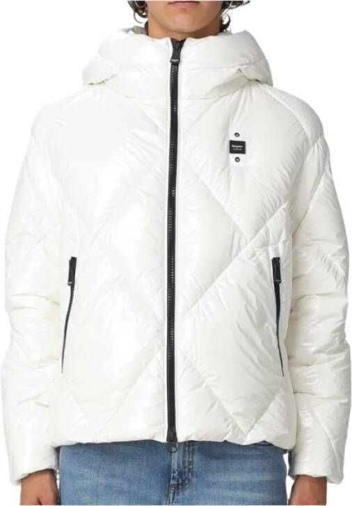 Blauer Witte Jassen Clare White Dames