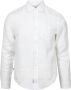 Blauer Witte Linnen Klassieke Overhemd White Heren - Thumbnail 2