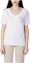Blauer Katoenen T-shirt Dames Collectie Lente Zomer White Dames - Thumbnail 1