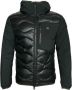 Blauer Zwarte gewatteerde jas met neopreen armen en capuchon Black Heren - Thumbnail 3