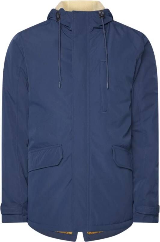 Blend Parka Outerwear Blauw Heren