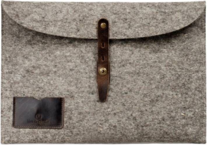 Bleu de Chauffe Misha Laptop Sleeve Natuurlijk Leer Gray Unisex