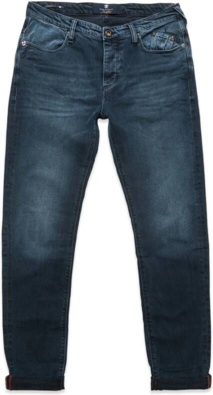 Blue de Gênes Slim-fit Jeans Blauw Heren