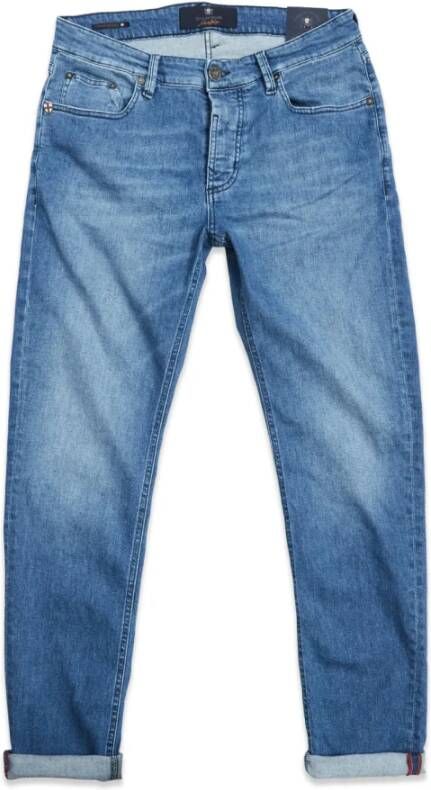 Blue de Gênes Straight Jeans Blauw Heren