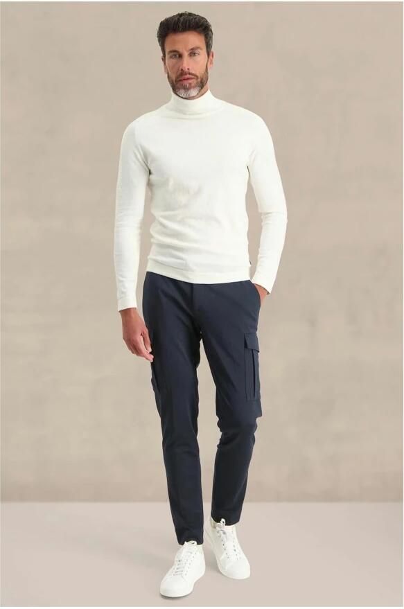 Blue Industry Ecru Katoenen Slim Fit Coltrui Beige Heren - Foto 2