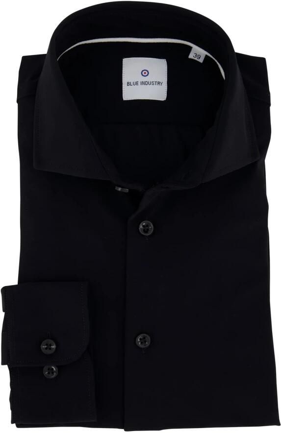 Blue Industry Zwarte Overhemdjurk Slim Fit Black Heren - Foto 5