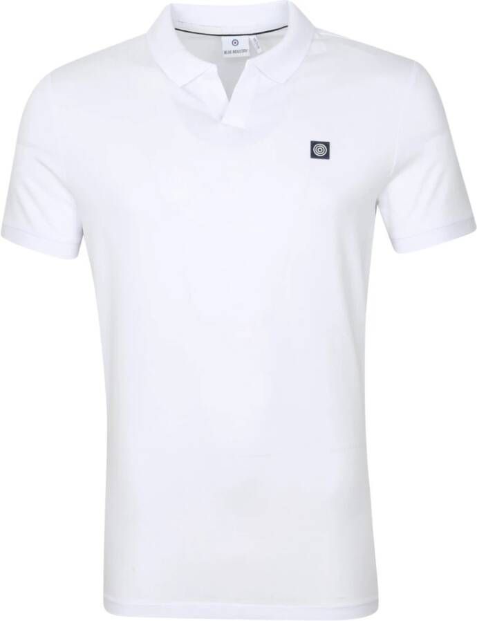 Blue Industry Polo -stretch Wit Heren
