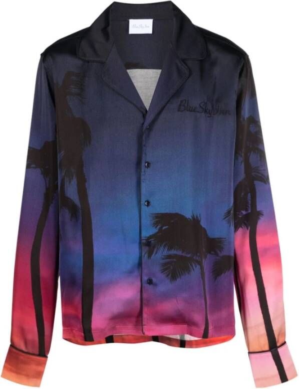 Blue Sky Inn Casual Shirts Blauw Heren