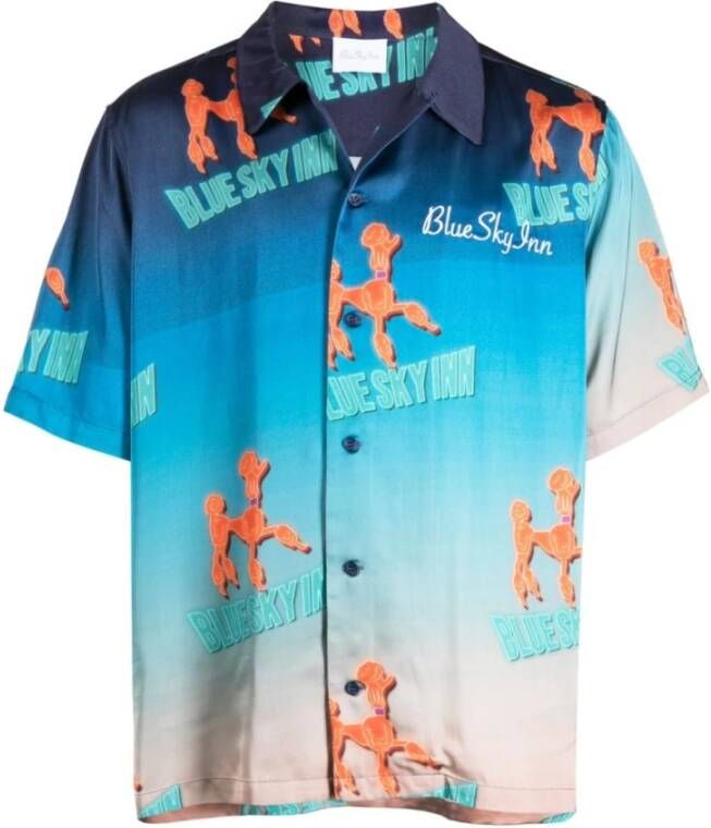 Blue Sky Inn Short Sleeve Shirts Blauw Heren