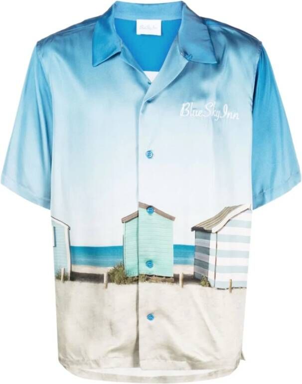 Blue Sky Inn Short Sleeve Shirts Blauw Heren