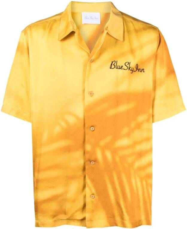 Blue Sky Inn Short Sleeve Shirts Yellow Heren