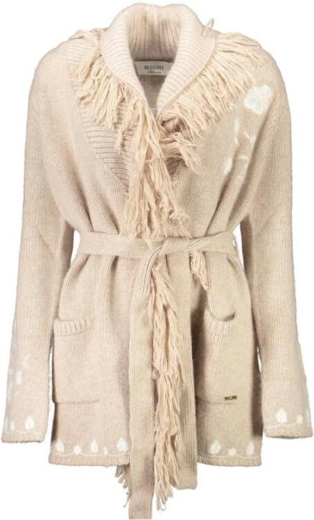 Blugirl Beige Cardigan met Lange Mouwen Beige Dames