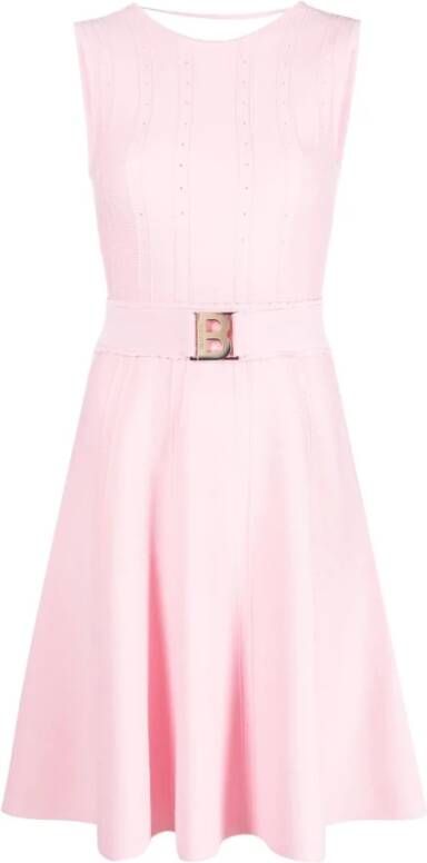 Blugirl Crew Neck Sleeveless Mini Dress Roze Dames