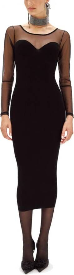 Blugirl Zwarte jurken met transparante achterkant Zwart Dames