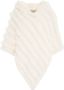 Blugirl Nepbont Cape met Capuchon en Logo Pin White Dames - Thumbnail 1