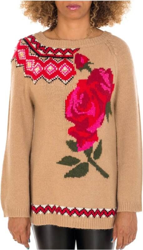 Blugirl Round-neck Knitwear Beige Dames
