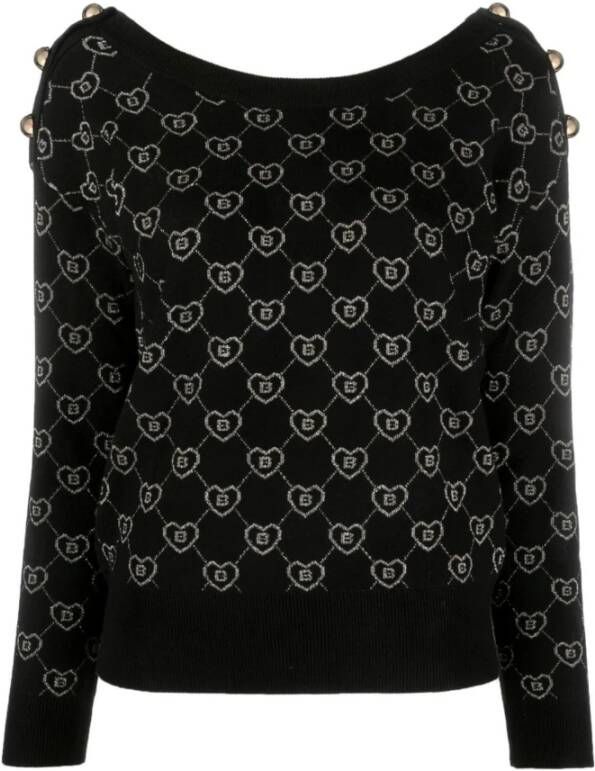 Blugirl Round-neck Knitwear Zwart Dames