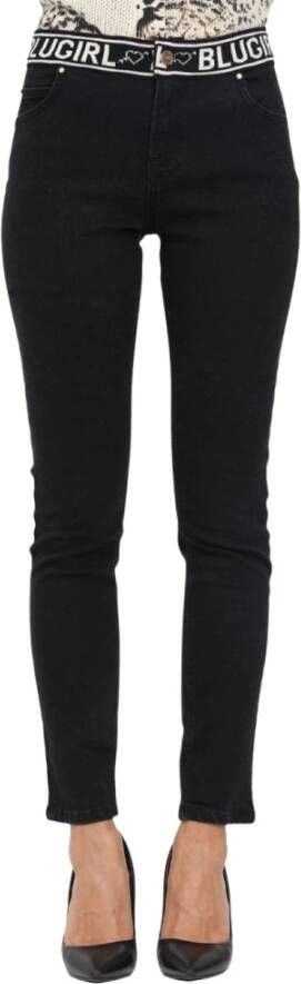 Blugirl Slim-fit jeans Zwart Dames