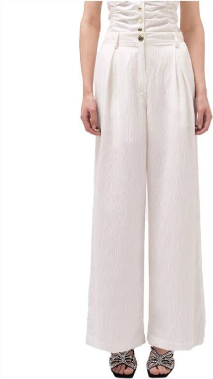 Blugirl Wide Trousers Wit Dames