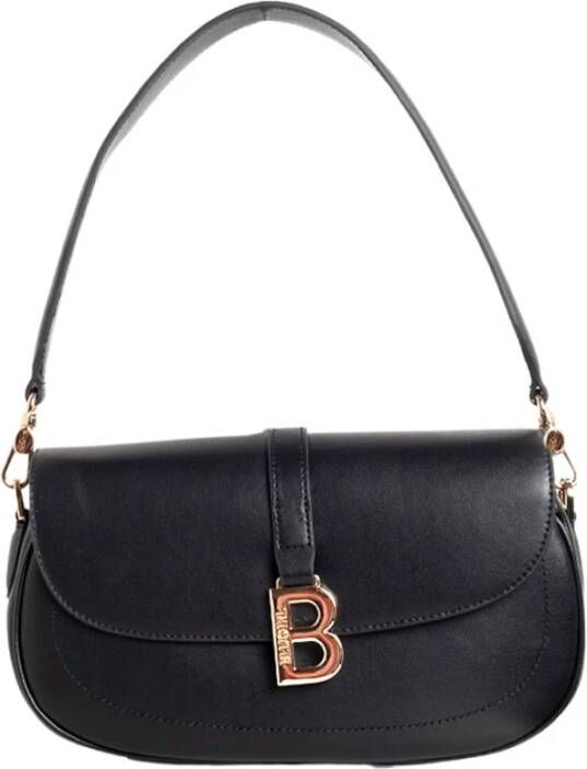 Blugirl Zwarte leren Hobo tas met afneembare band Zwart Dames