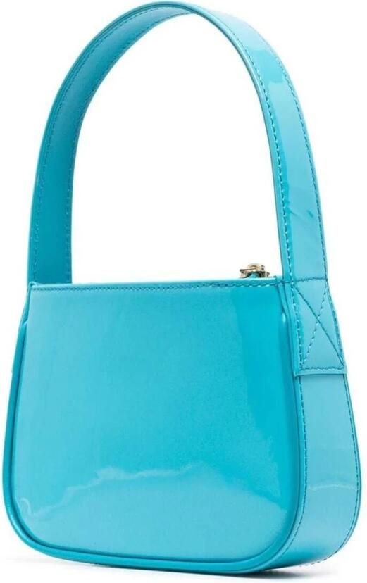 Blumarine Crossbody bags Light Blue- Patent Finish Mini Bag With Rhinestone in blauw - Foto 4