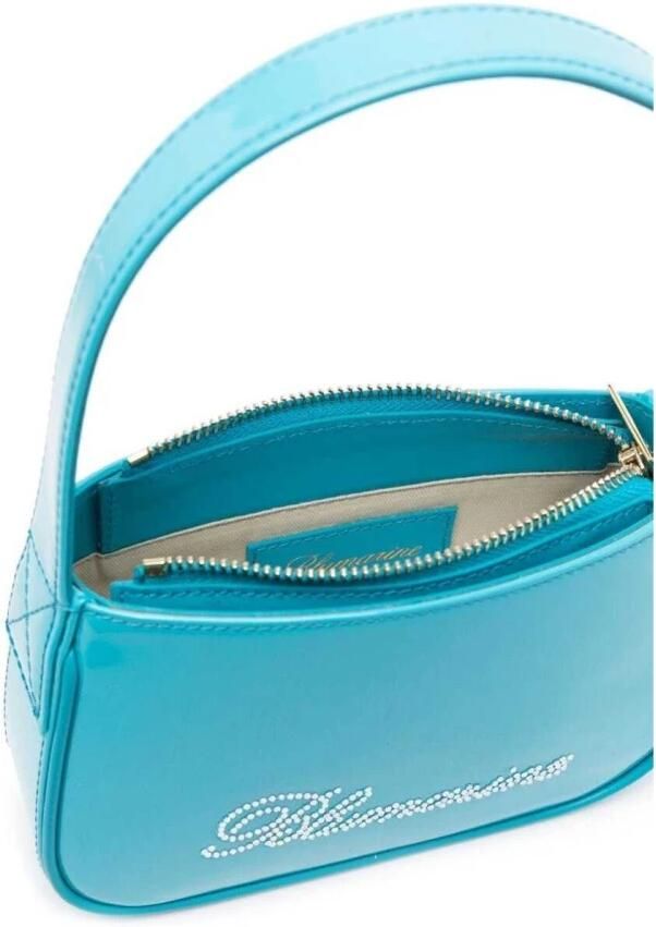 Blumarine Crossbody bags Light Blue- Patent Finish Mini Bag With Rhinestone in blauw - Foto 3