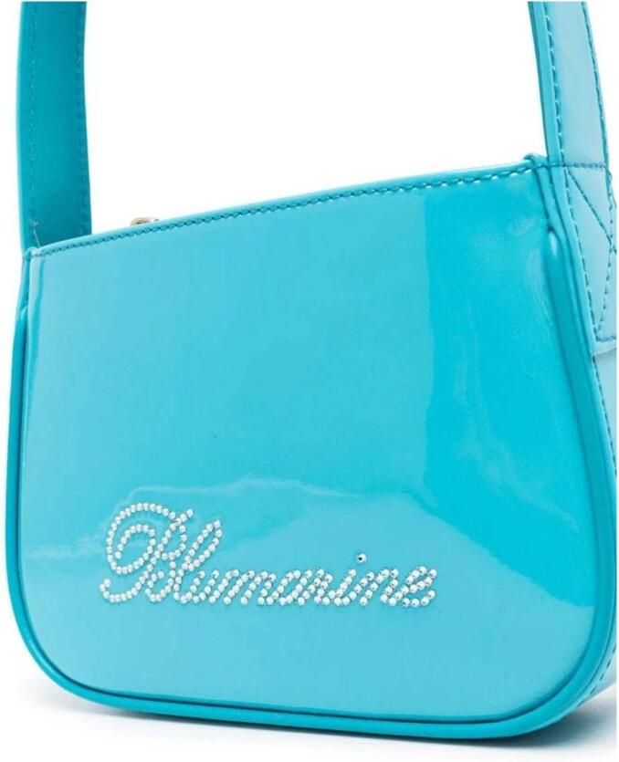 Blumarine Crossbody bags Light Blue- Patent Finish Mini Bag With Rhinestone in blauw - Foto 2