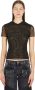 Blumarine Crystal B T-shirt Zwart Dames - Thumbnail 1