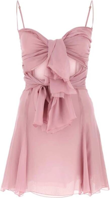 Blumarine Donker roze crêpe mini -jurk Roze Dames