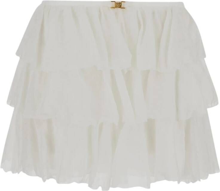 Blumarine Flounced Mini Skirt With Belt Wit Dames