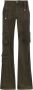 Blumarine Groene fluwelen broek met multi-pocket ontwerp Groen Dames - Thumbnail 1