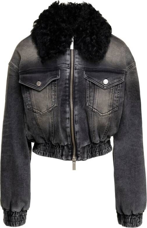 Blumarine Leather Jackets Grijs Dames