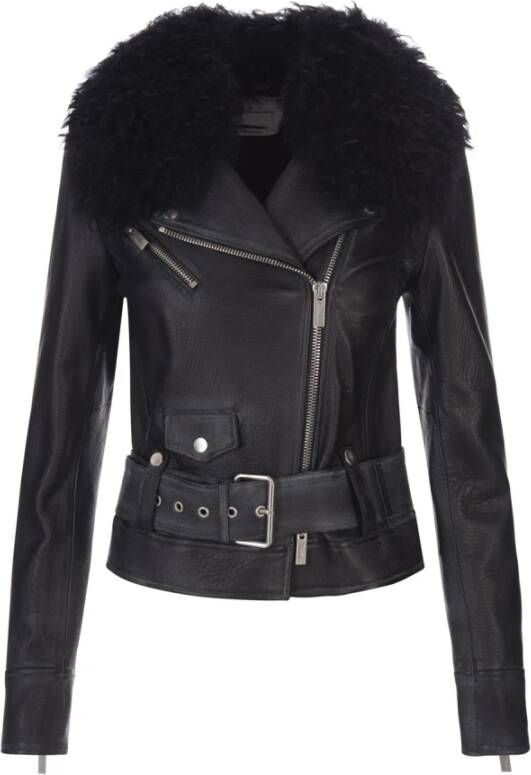 Blumarine Leather Jackets Zwart Dames