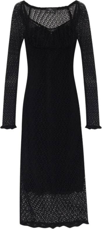 Blumarine Opengebreide jurk Zwart Dames